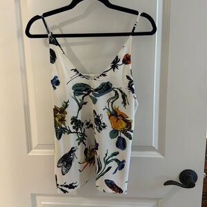 Tibi Floral Silk Tank